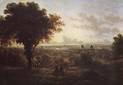 John glover View of London from Greenwich painting